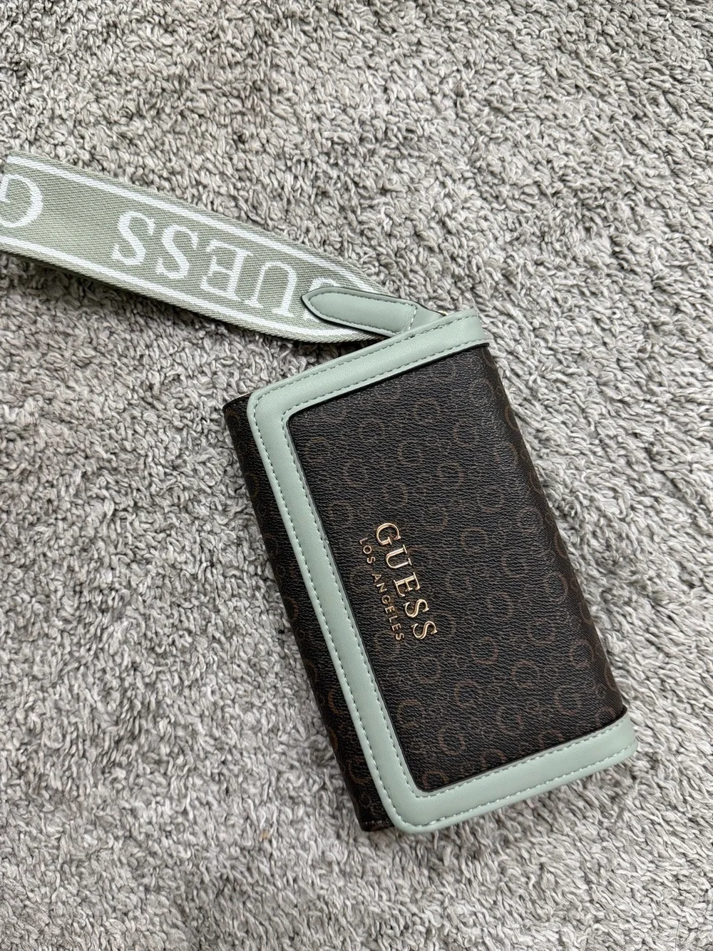 GUESS Wallet with Mint Green Trim